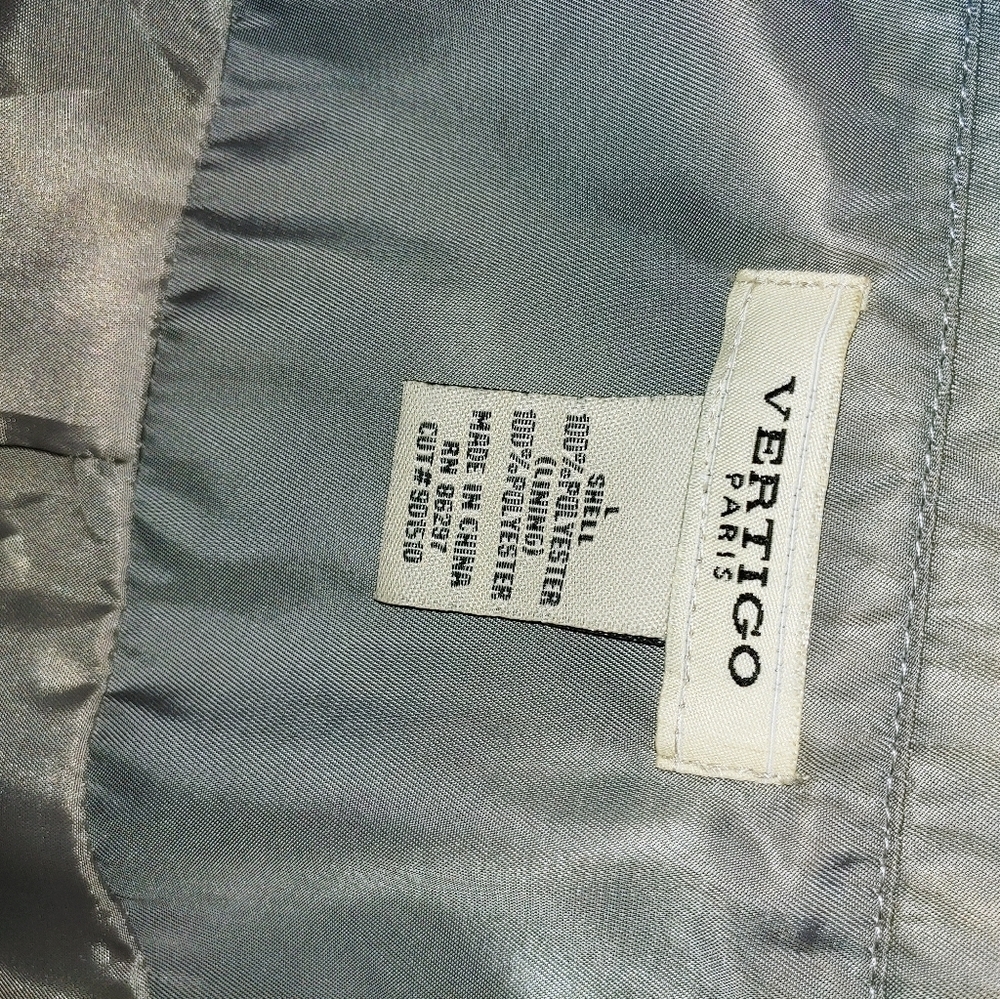Vertigo Paris Gray Jacket Double Breasted L - Picture 4 of 5